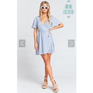 NWT ANDREA WRAP DRESS ~ SHE SAILS STRIPE FLUX